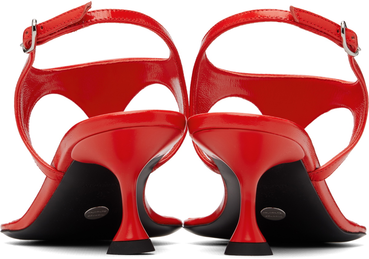 Proenza Schouler Red Tee Thong Heeled Sandals