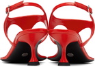 Proenza Schouler Red Tee Thong Heeled Sandals