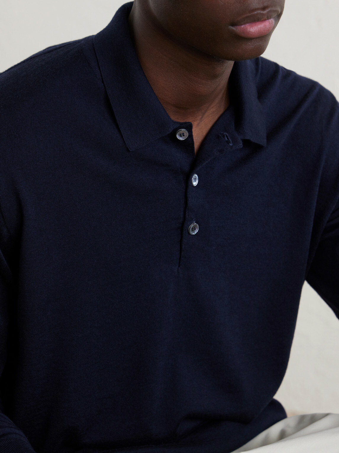 William Lockie - Virgin Wool Polo Shirt - Blue