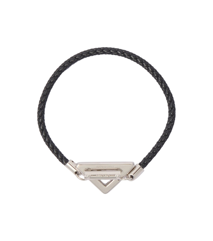 Photo: Prada Logo braided leather bracelet