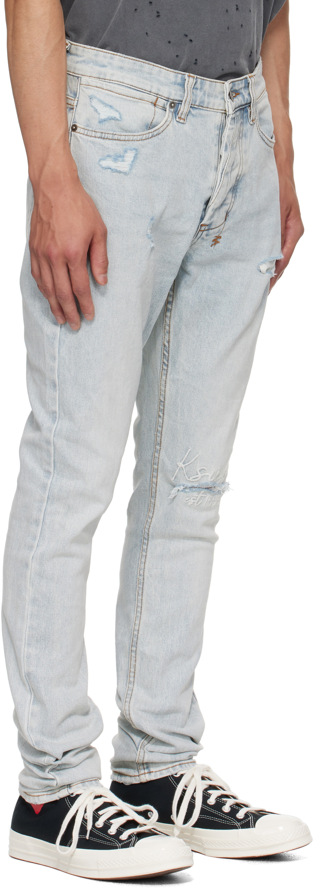 Ksubi Blue Van Winkle Frost Blue Arch Jeans
