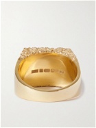 Bleue Burnham - Sissinghurst 9-Karat Gold, Emerald and Sapphire Signet Ring - Gold