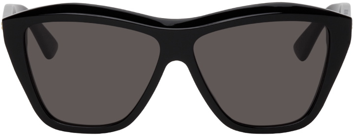 Photo: Bottega Veneta Black Shiny Sunglasses
