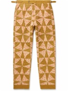 BODE - Kaleidoscope Straight-Leg Quilted Printed Cotton Trousers - Brown