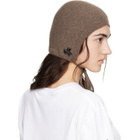 Simone Rocha Taupe Cashmere Bonnet