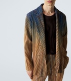 Homme Plissé Issey Miyake Paint Brush Close-Up pleated blazer