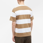 Drole de Monsieur Men's Drôle de Monsieur Bold Stripe T-Shirt in Beige