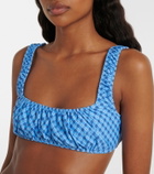 Montce Zoe plaid bikini top