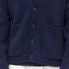 Universal Works Men's Langdale Eco Wool Cardigan in Navy