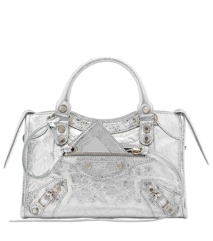 Photo: Balenciaga Le City Small metallic leather tote bag