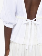 Molly Goddard White Katie Peplum Blouse