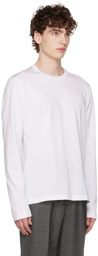 Brioni White Crewneck Long Sleeve T-Shirt