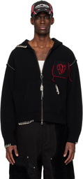 Andersson Bell Black Heart Logo Zip-Up Hoodie
