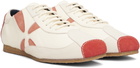 Stefan Cooke Off-White & Orange Slashed Trainer Sneakers