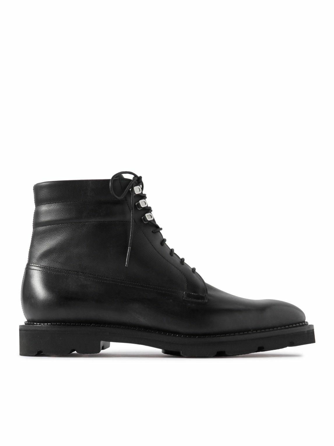 John Lobb - Alder Burnished-Leather Boots - Black John Lobb