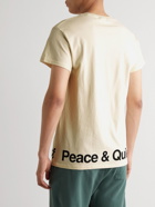 Museum Of Peace & Quiet - Logo-Print Cotton-Jersey T-Shirt - Neutrals