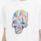 Paul Smith Men's Multi Colour Skull T-Shirt in White