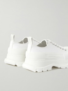 Alexander McQueen - Tread Slick Rubber-Trimmed Canvas Sneakers - White