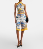 Gucci Floral silk twill Bermuda shorts