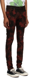 Ksubi Black & Red Van Winkle Slowburn Jeans
