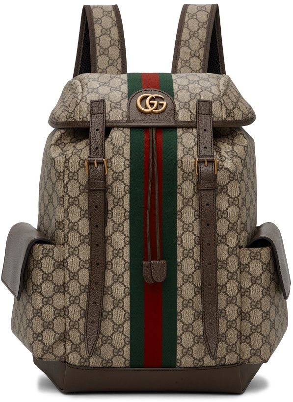 Photo: Gucci Brown Medium GG Ophidia Backpack