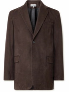 LOEWE - Nubuck Suit Jacket - Brown