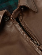 Polo Ralph Lauren - Maxwell Logo-Embroidered Leather Jacket - Brown