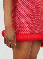Mesh Knit Dress in Red