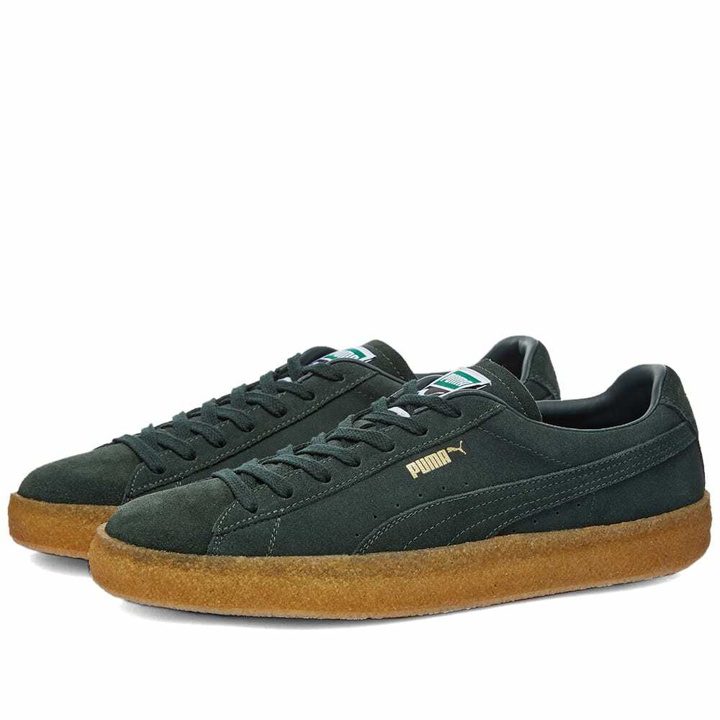 Photo: Puma Men's Suede Crepe Sneakers in Green Gables