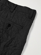 NOMA t.d. - Slim-Fit Crinkled-Twill Trousers - Black