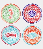 Les-Ottomans Dots set of 4 ceramic dinner plates