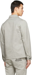 Alexander McQueen Black & White Canvas Overshirt Jacket