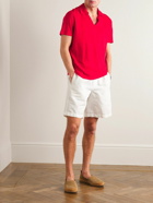 Orlebar Brown - Mayer Linen Polo Shirt - Red
