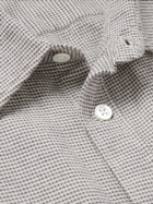 NN07 - Deon 5270 Houndstooth Cotton-Flannel Shirt - Gray
