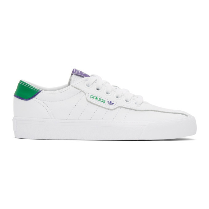 Photo: adidas Originals White and Green Love Set Super Sneakers