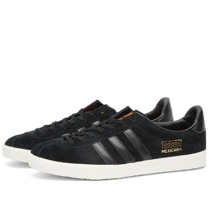 Photo: Adidas Men's Mexicana Dotd Sneakers in Core Black/Off White