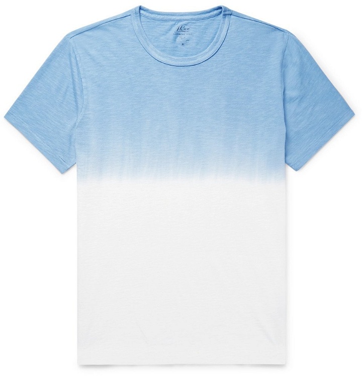 Photo: J.Crew - Dip-Dyed Slub Cotton-Jersey T-Shirt - Blue