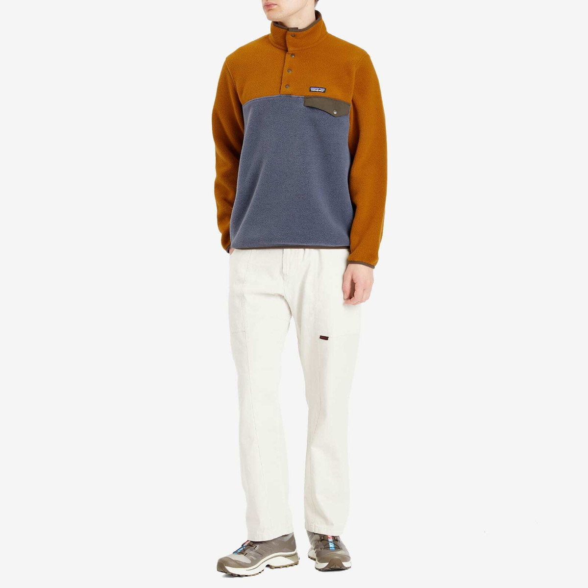 Patagonia Men's Lightweight Synchilla Snap-T Pullover in Shelter Brown