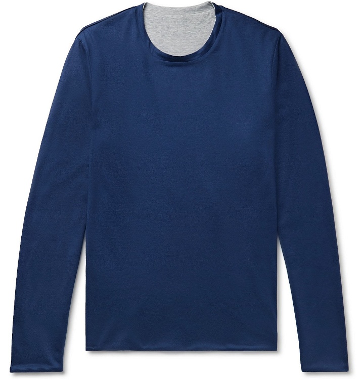 Photo: Sease - Reversible Cotton-Jersey Sweater - Blue