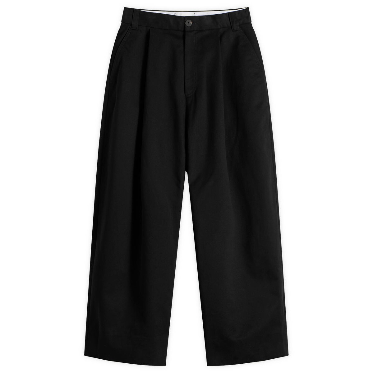 Studio Nicholson Men's Sorte Deep Pleat Volume Pant in Black