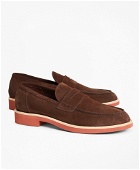 Brooks Brothers Men's Suede Penny Loafers | Brown