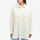 Nudie Jeans Co Women's Monica Embroidered Shirt in Off White