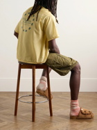Visvim - Crosby Convertible-Collar Logo-Print Silk Shirt - Yellow