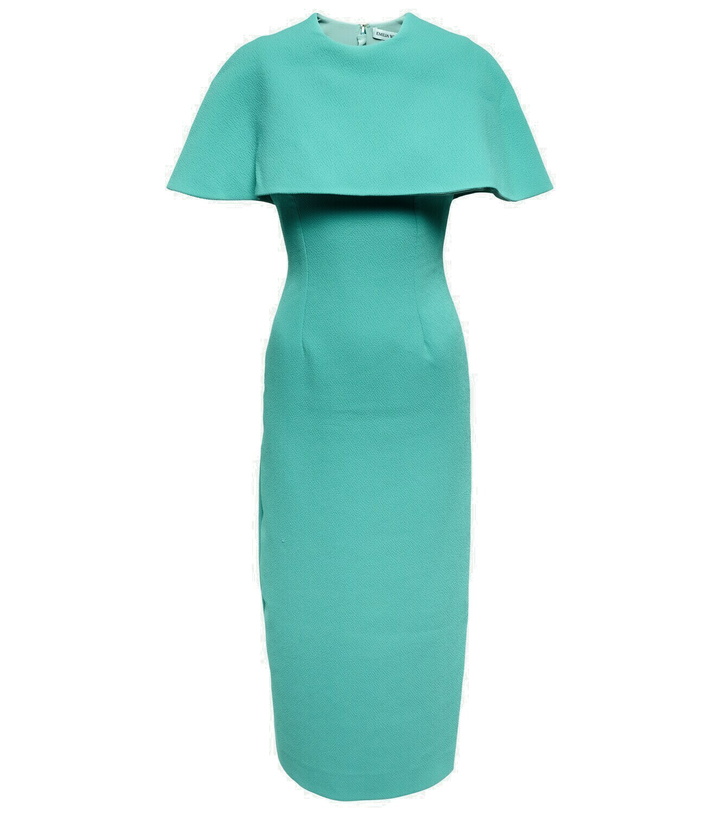 Photo: Emilia Wickstead Blaine cape cloqué midi dress