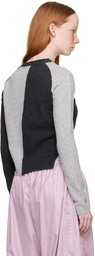 Talia Byre Gray Patched Sweater