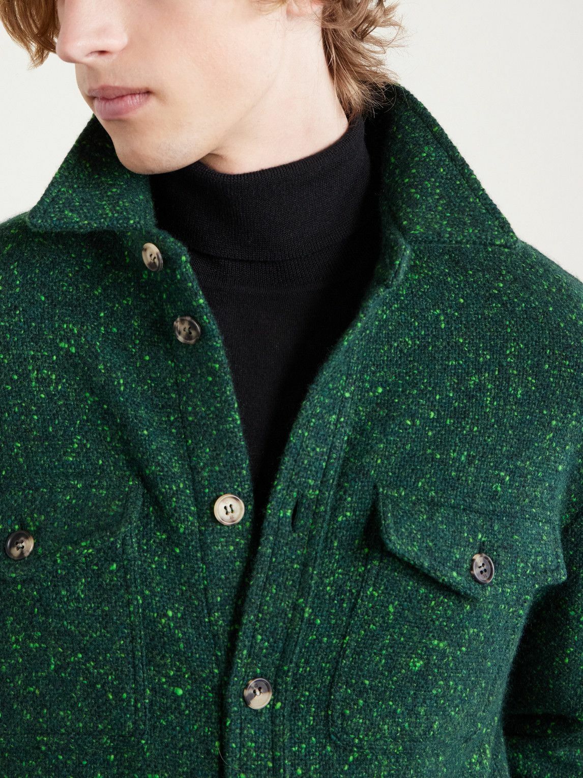 Gabriela Hearst - Lucas Wool and Cashmere-Blend Overshirt - Green