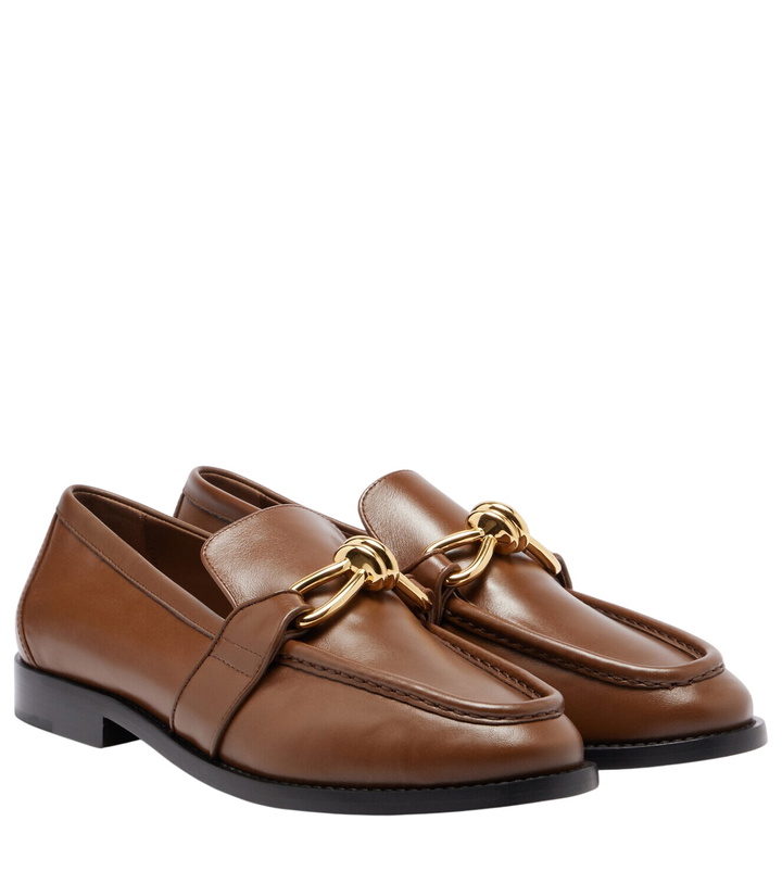 Photo: Bottega Veneta Astaire Knot leather loafers