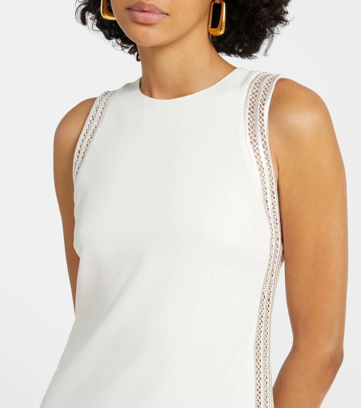 Simkhai Zakaria mesh-trimmed maxi dress