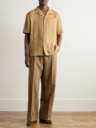 Séfr - Dalian Camp-Collar Striped Woven Shirt - Neutrals