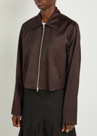Our Legacy Statue Satin-twill Jacket Dark Brown